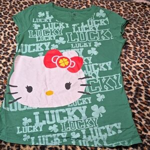 Hello Kitty Green Lucky Clover Junior Tee